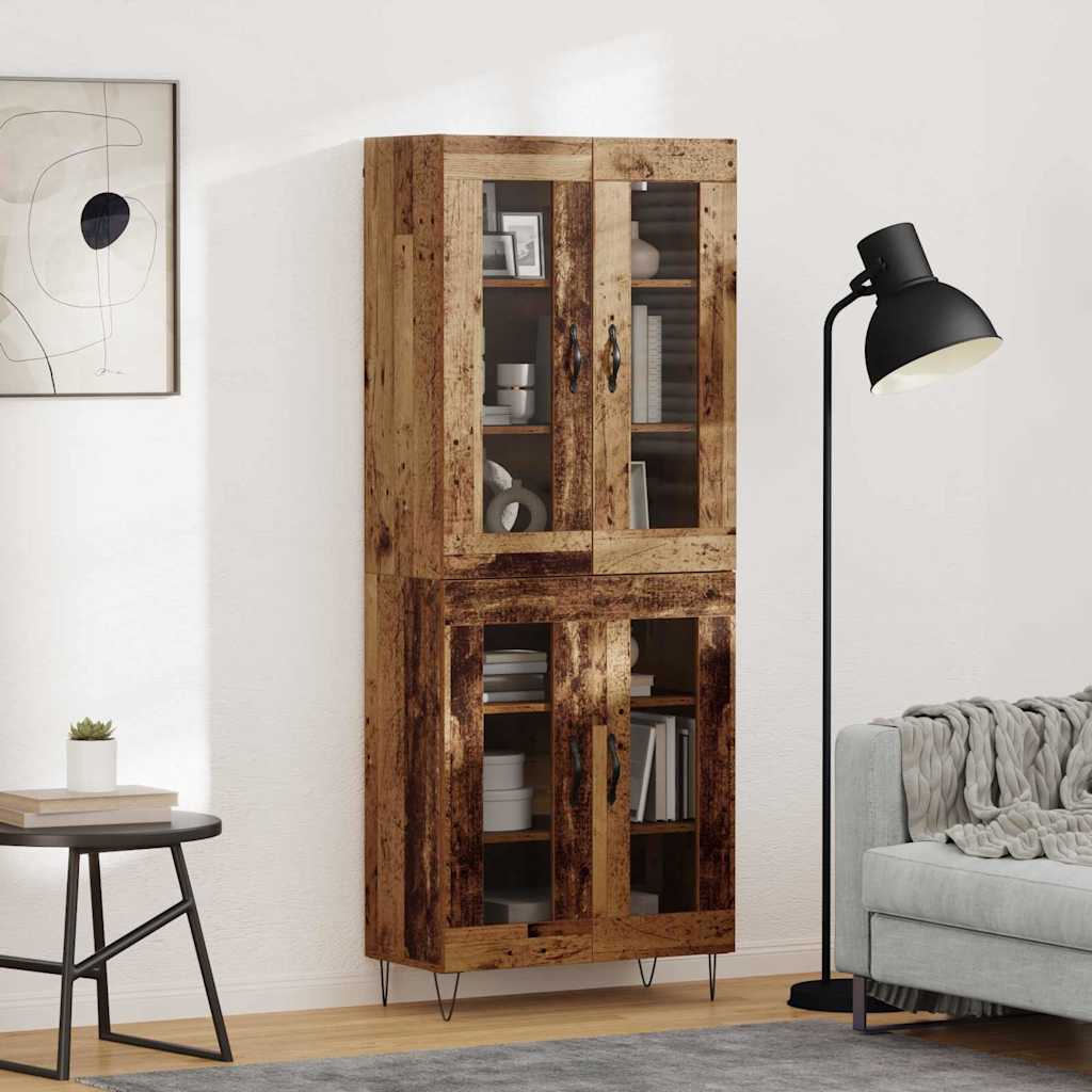 Hoge kast Oud Hout 69,5 x 34 x 180 cm Bewerkt hout is nu te koop bij PeponiXL, paradijselijk wonen!