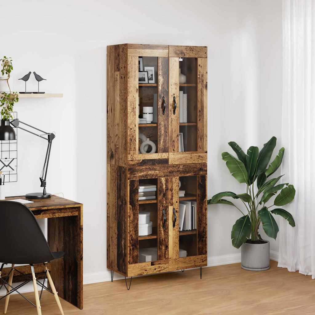Hoge kast Oud Hout 69,5 x 34 x 180 cm Bewerkt hout is nu te koop bij PeponiXL, paradijselijk wonen!