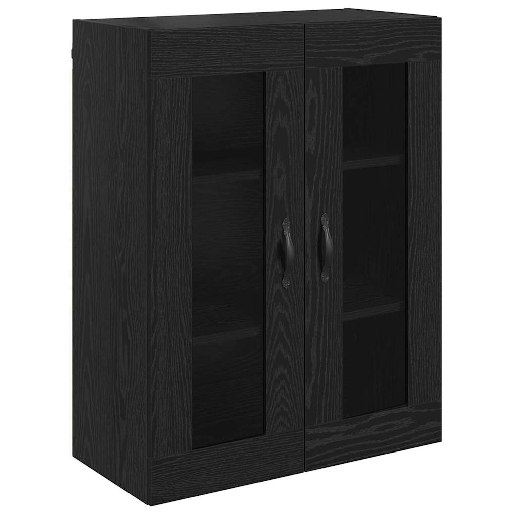 Hoge kast Zwart Eiken 69,5 x 34 x 180 cm Bewerkt hout is nu te koop bij PeponiXL, paradijselijk wonen!