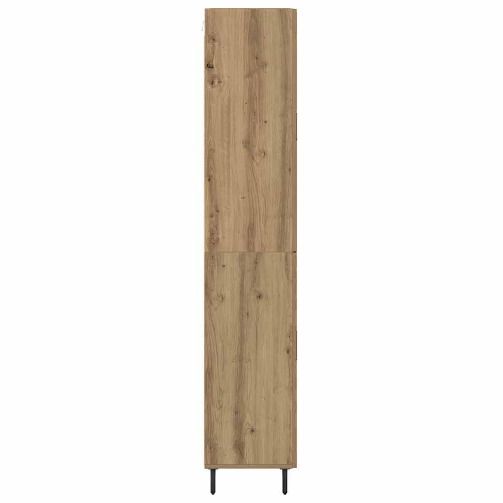 Hoge kast 2 pcs Artisan Eiken Geengineerd Hout en Glas is nu te koop bij PeponiXL, paradijselijk wonen!