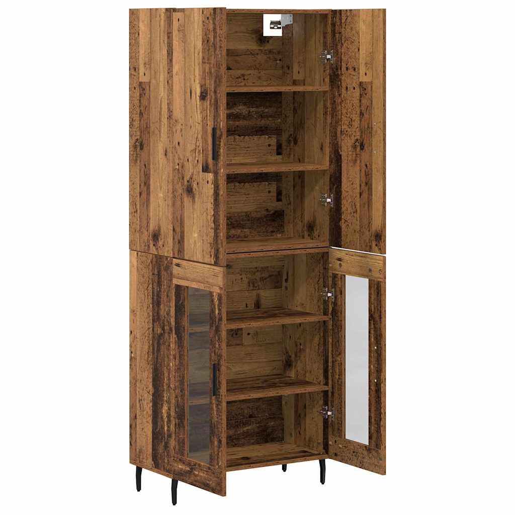 Hoge kast Oud hout 69,5 x 34 x 180 cm Bewerkt hout is nu te koop bij PeponiXL, paradijselijk wonen!