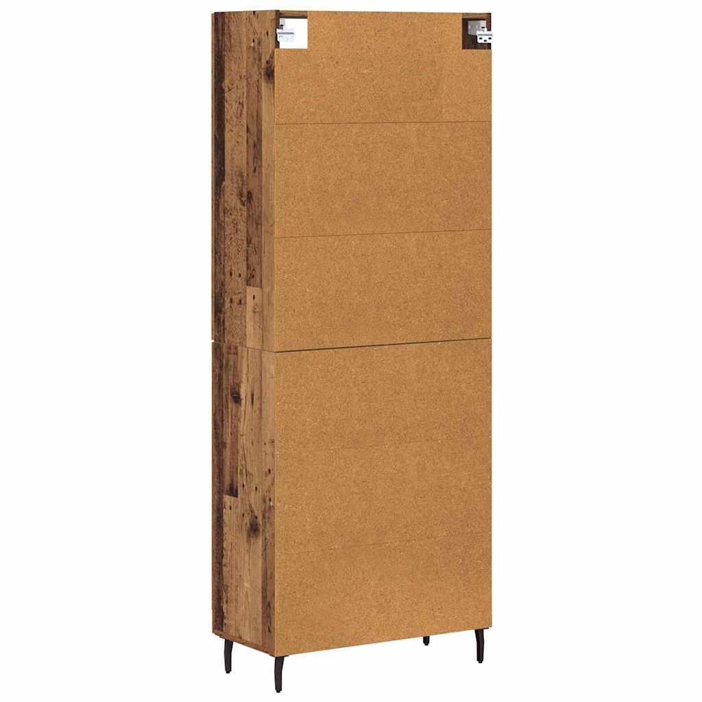 Hoge kast Oud hout 69,5 x 34 x 180 cm Bewerkt hout is nu te koop bij PeponiXL, paradijselijk wonen!