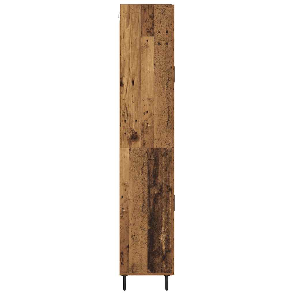 Hoge kast Oud hout 69,5 x 34 x 180 cm Bewerkt hout is nu te koop bij PeponiXL, paradijselijk wonen!