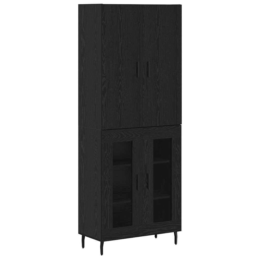 Hoge kast 2 pcs Artisan Eiken Geengineerd Hout en Glas is nu te koop bij PeponiXL, paradijselijk wonen!