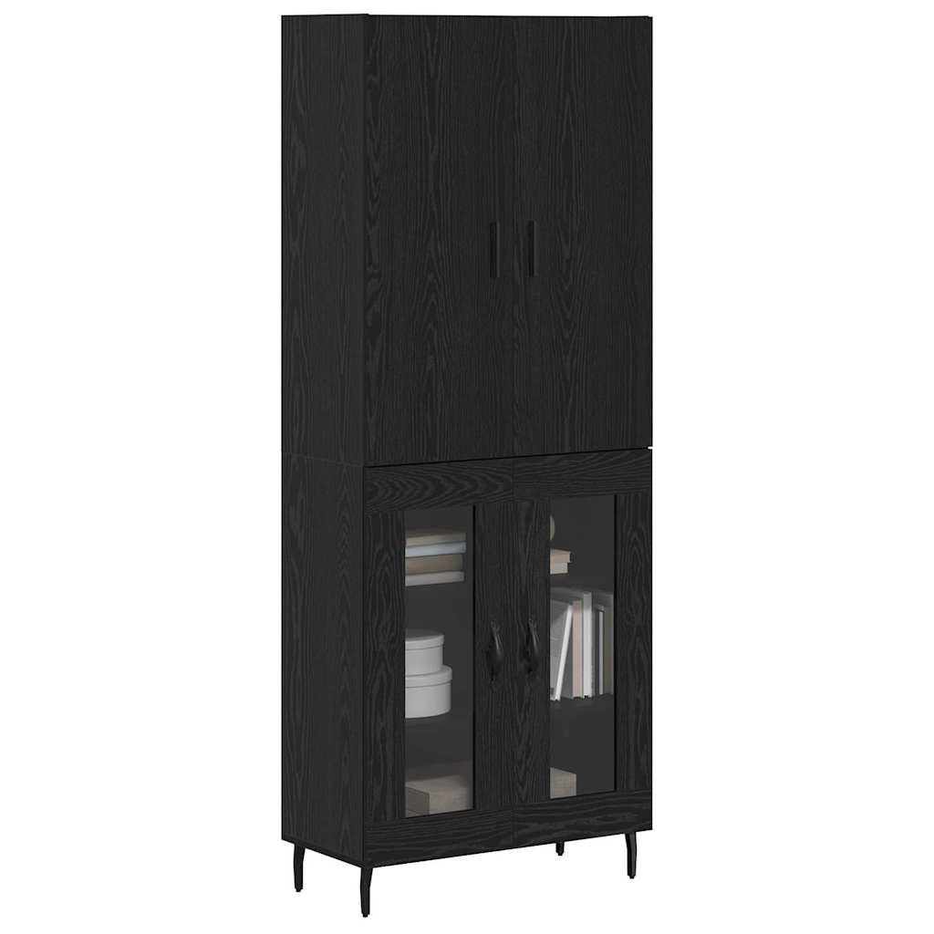 Hoge kast 2 pcs Artisan Eiken Geengineerd Hout en Glas is nu te koop bij PeponiXL, paradijselijk wonen!