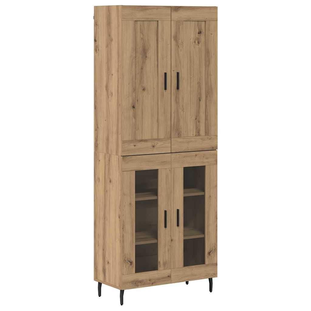 Hoge kast 2 pcs Artisan Eiken 69,5 x 34 x 180 cm Bewerkt hout is nu te koop bij PeponiXL, paradijselijk wonen!