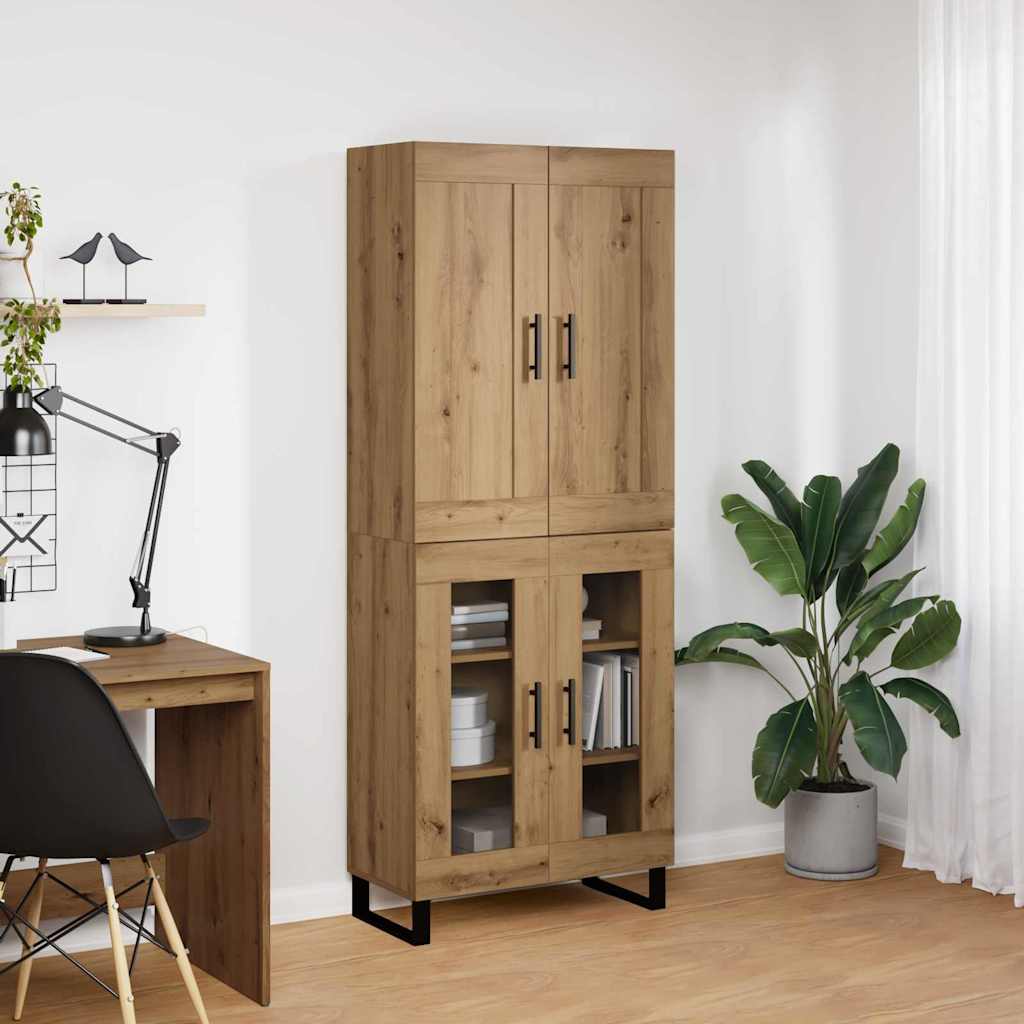 Hoge kast Artisan Eiken 69,5 x 34 x 180 cm Bewerkt hout is nu te koop bij PeponiXL, paradijselijk wonen!