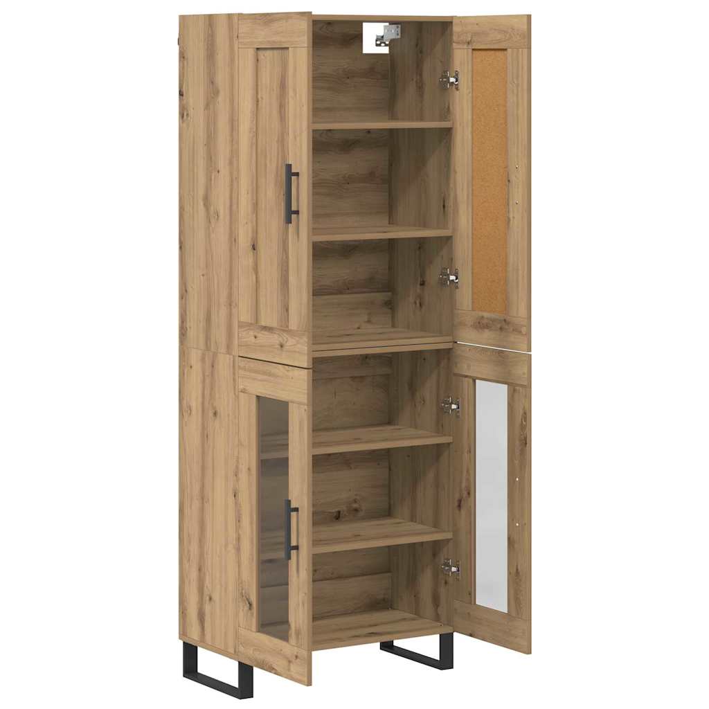 Hoge kast Artisan Eiken 69,5 x 34 x 180 cm Bewerkt hout is nu te koop bij PeponiXL, paradijselijk wonen!