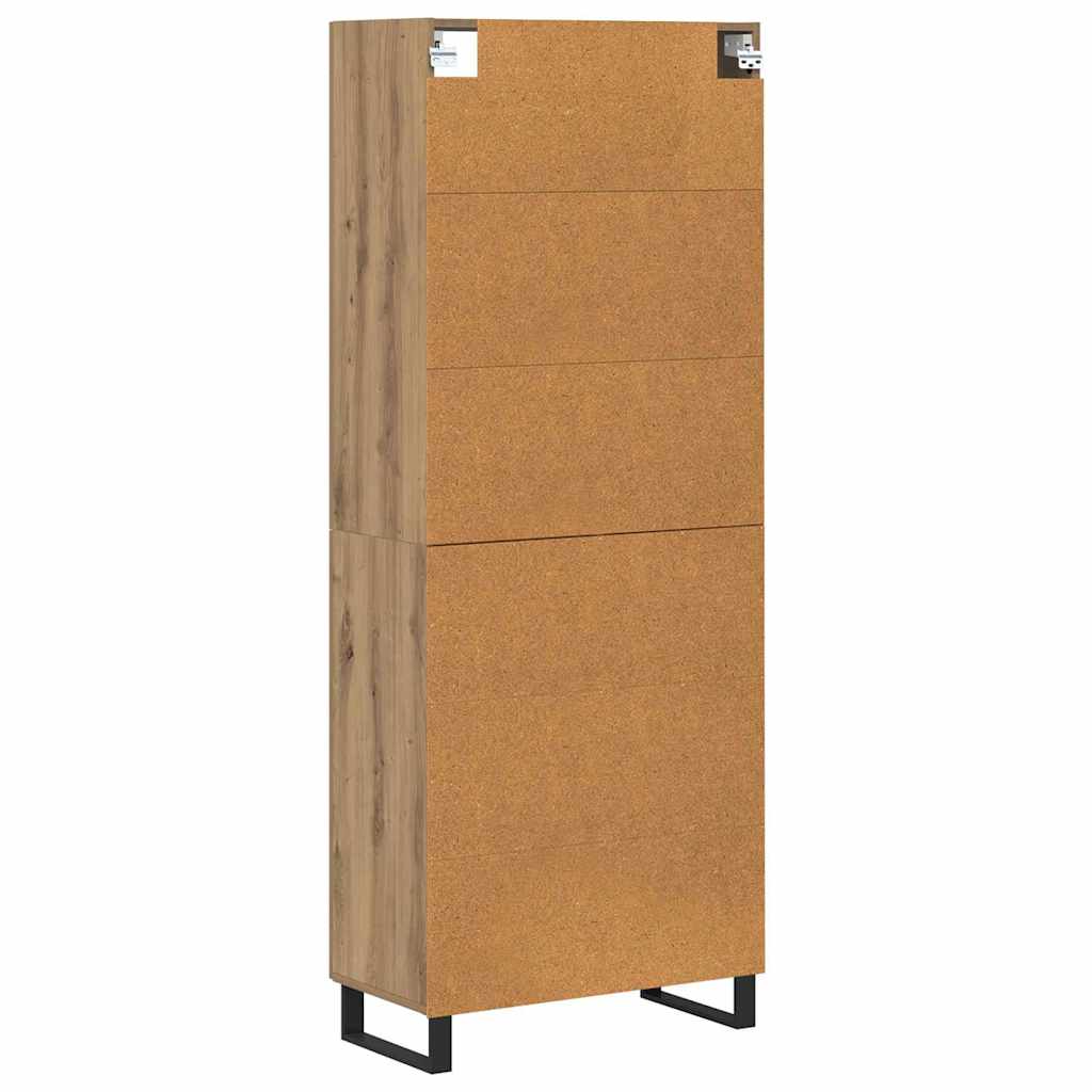 Hoge kast Artisan Eiken 69,5 x 34 x 180 cm Bewerkt hout is nu te koop bij PeponiXL, paradijselijk wonen!