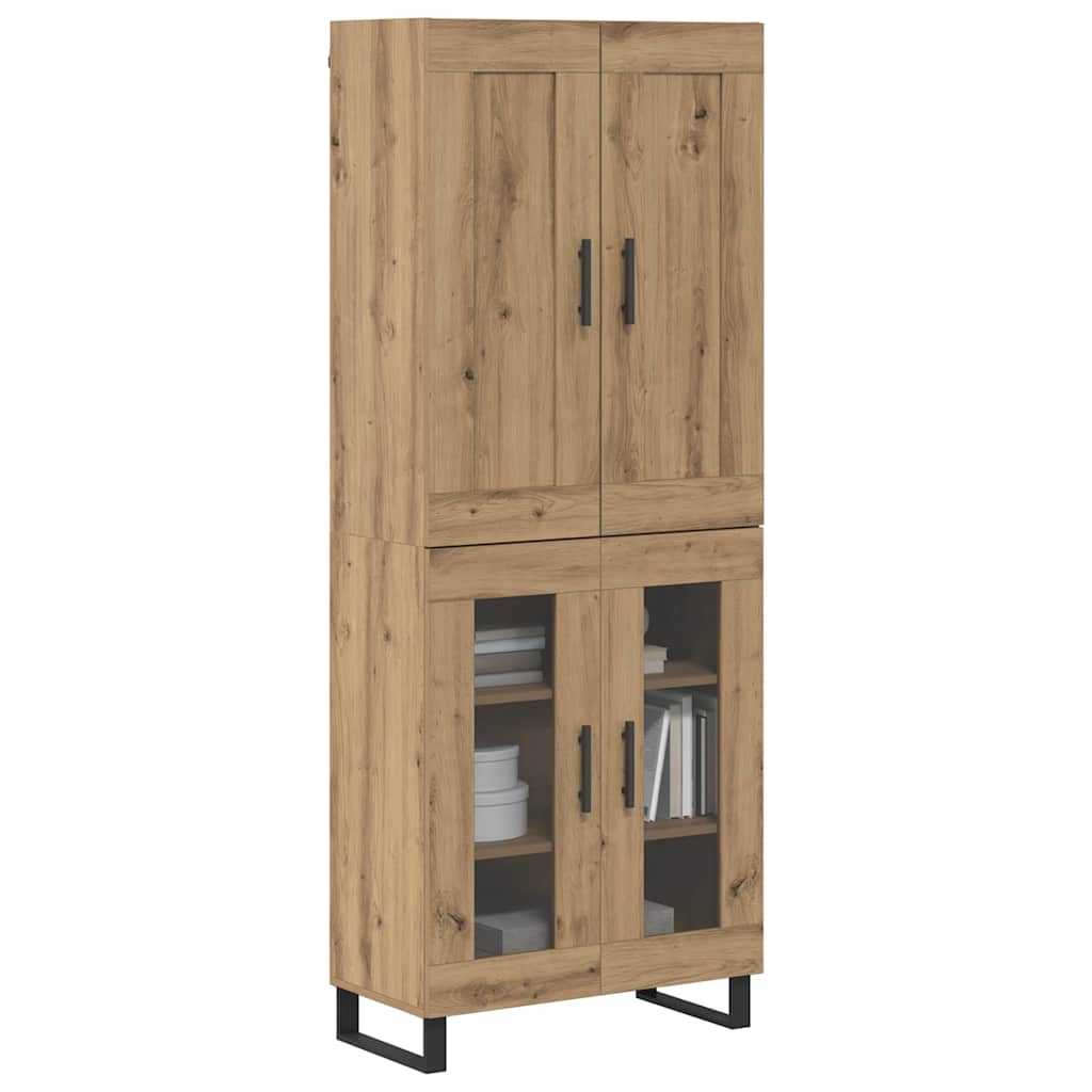 Hoge kast Artisan Eiken 69,5 x 34 x 180 cm Bewerkt hout is nu te koop bij PeponiXL, paradijselijk wonen!