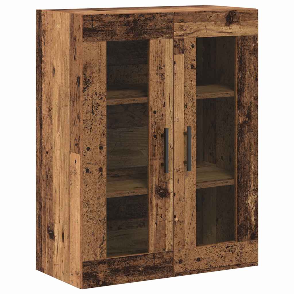 Hoge kast 2 pcs Oud Hout Geengineerd Hout en Glas is nu te koop bij PeponiXL, paradijselijk wonen!