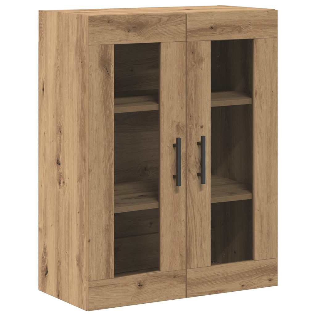 Hoge kast 2 pcs Artisan Eiken Geengineerd Hout en Glas is nu te koop bij PeponiXL, paradijselijk wonen!
