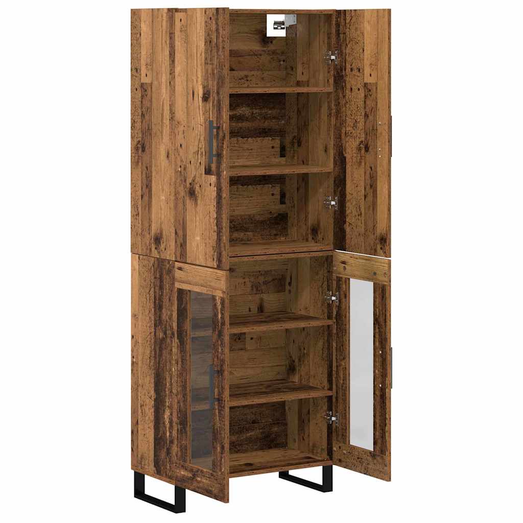 Hoge kast 2 pcs Oud Hout 69,5 x 34 x 180 cm is nu te koop bij PeponiXL, paradijselijk wonen!