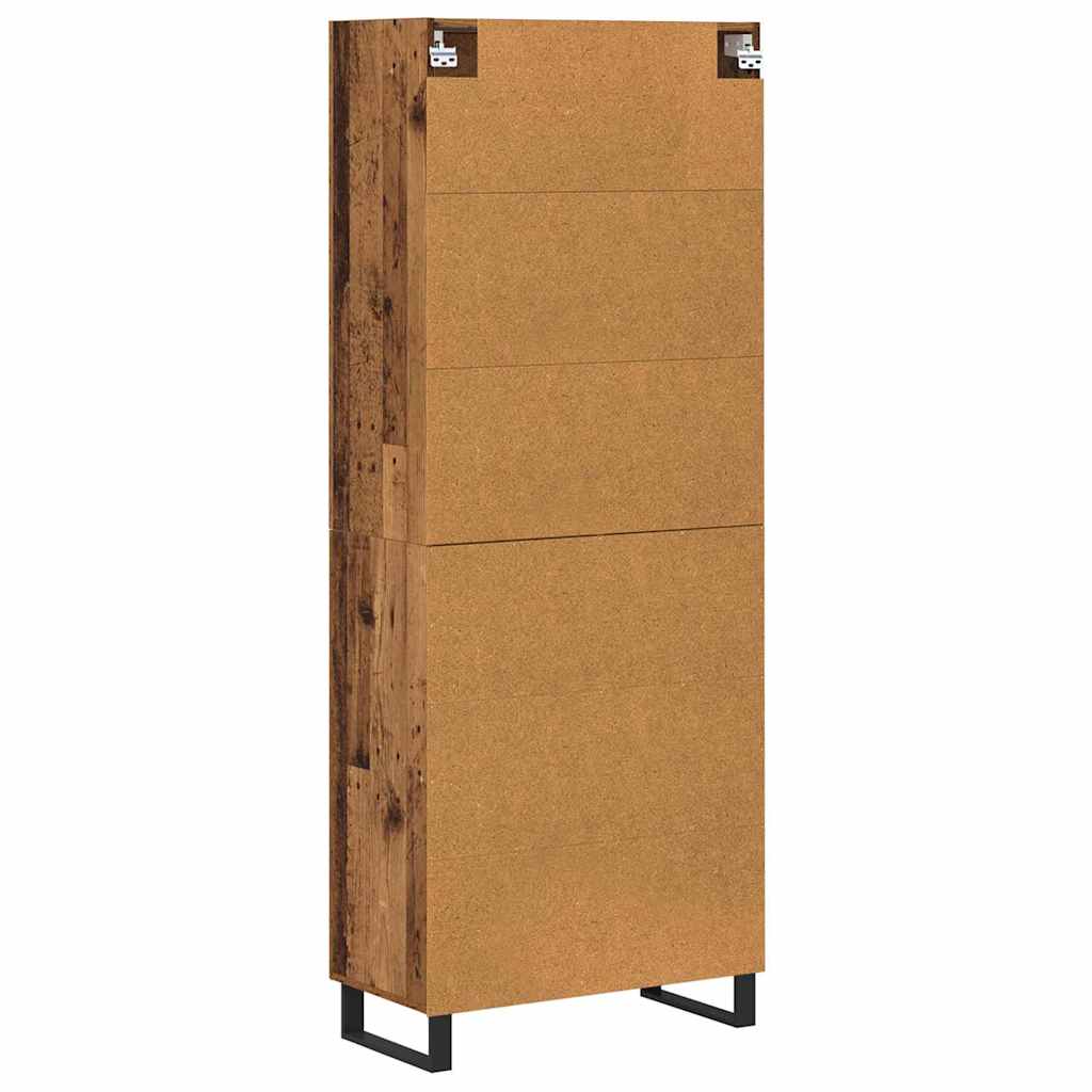 Hoge kast 2 pcs Oud Hout 69,5 x 34 x 180 cm is nu te koop bij PeponiXL, paradijselijk wonen!
