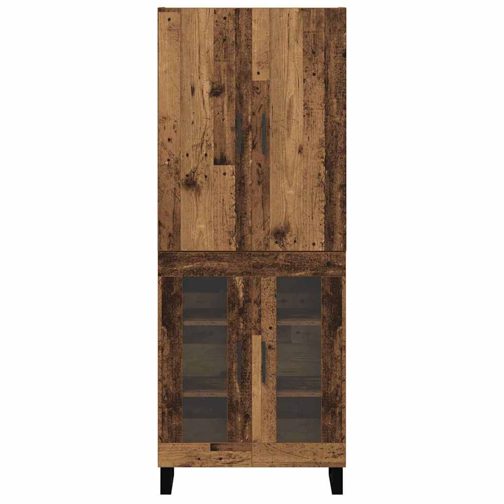 Hoge kast 2 pcs Oud Hout 69,5 x 34 x 180 cm is nu te koop bij PeponiXL, paradijselijk wonen!