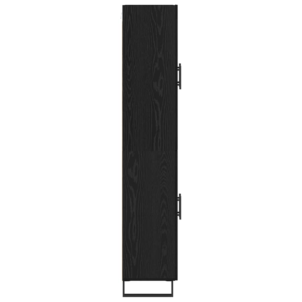 Hoge kast 2 pcs Zwart Eiken 69,5 x 34 x 180 cm is nu te koop bij PeponiXL, paradijselijk wonen!