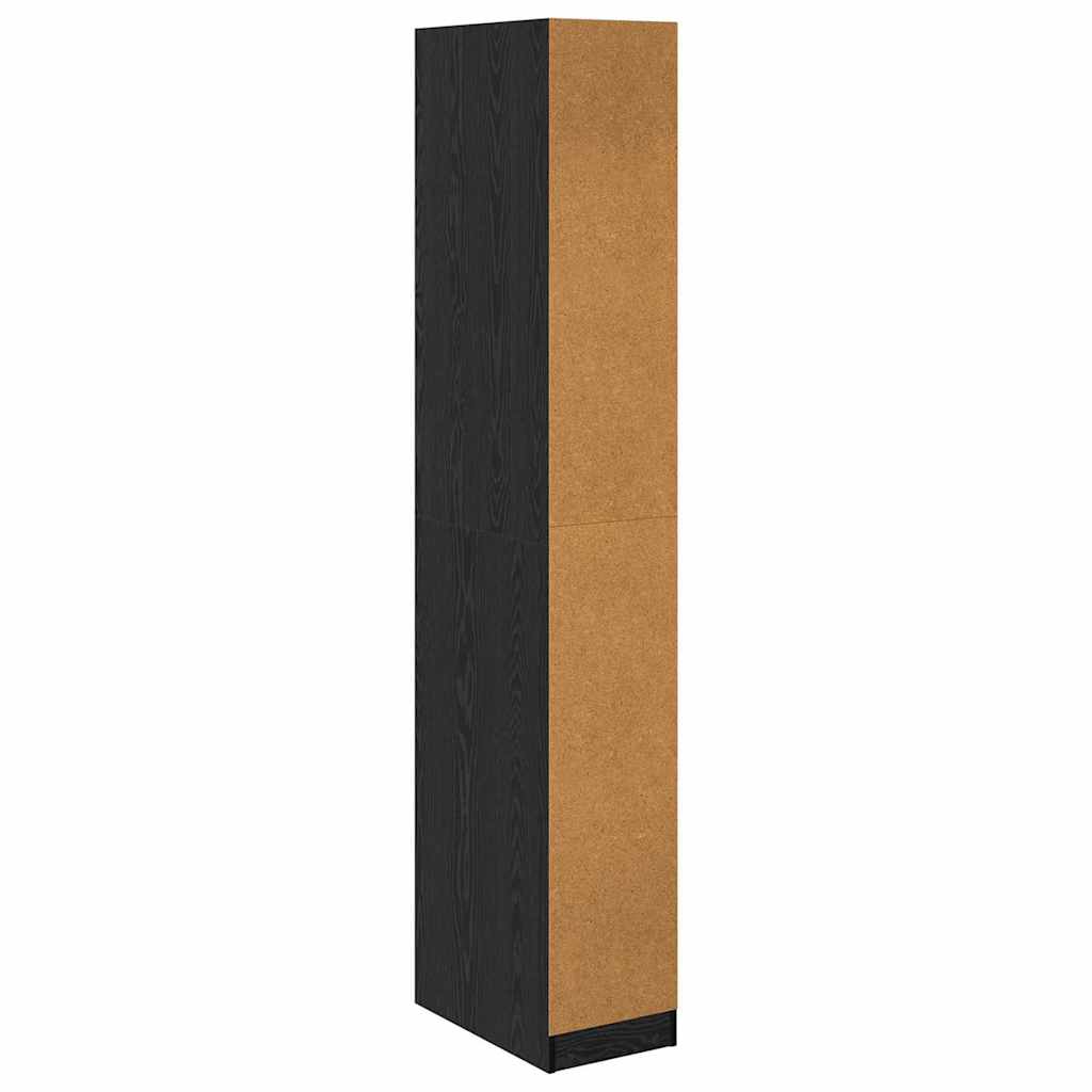 Kledingkast met lade Zwart Eiken 50 x 30 x 200 cm Bewerkt hout is nu te koop bij PeponiXL, paradijselijk wonen!