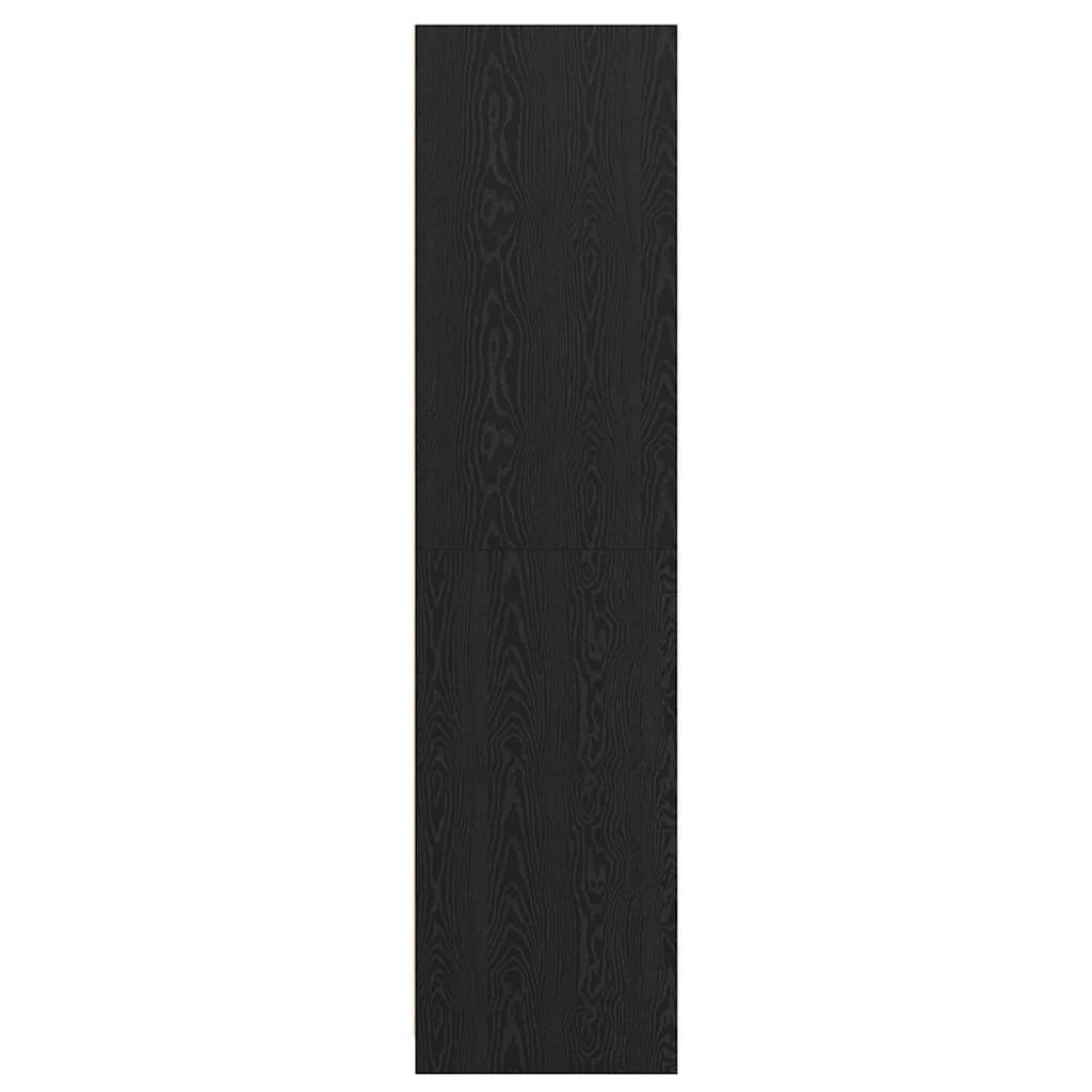 Kledingkast met plank Zwart eiken 50 x 50 x 200 cm Bewerkt hout is nu te koop bij PeponiXL, paradijselijk wonen!