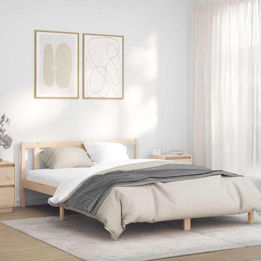 Bedframe Naturel 152 x 203 cm Massief Vurenhout is nu te koop bij PeponiXL, paradijselijk wonen!