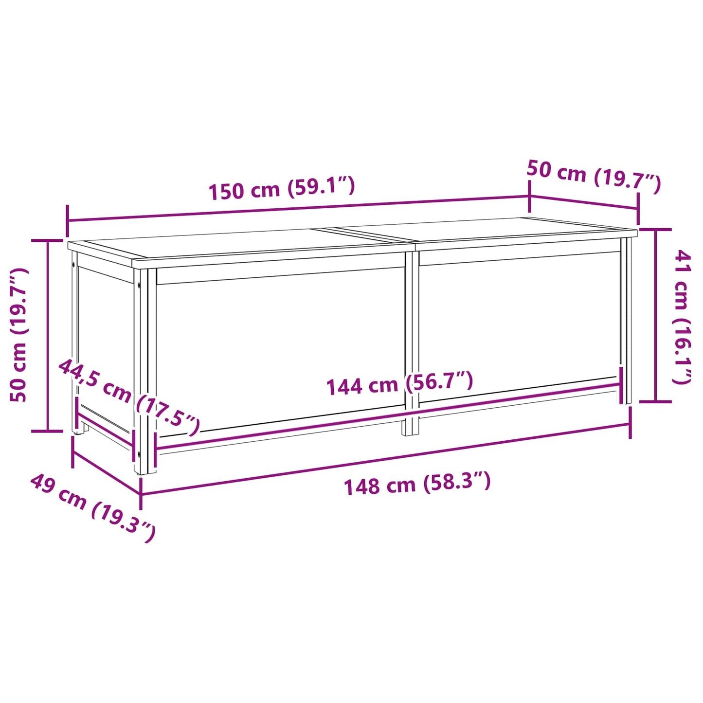 Opbergbox Naturel Geconstrueerd hout is nu te koop bij PeponiXL, paradijselijk wonen!
