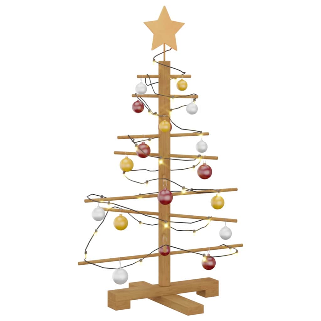 Houten kerstboom met standaard Bruin 75 cm Bamboe is nu te koop bij PeponiXL, paradijselijk wonen!