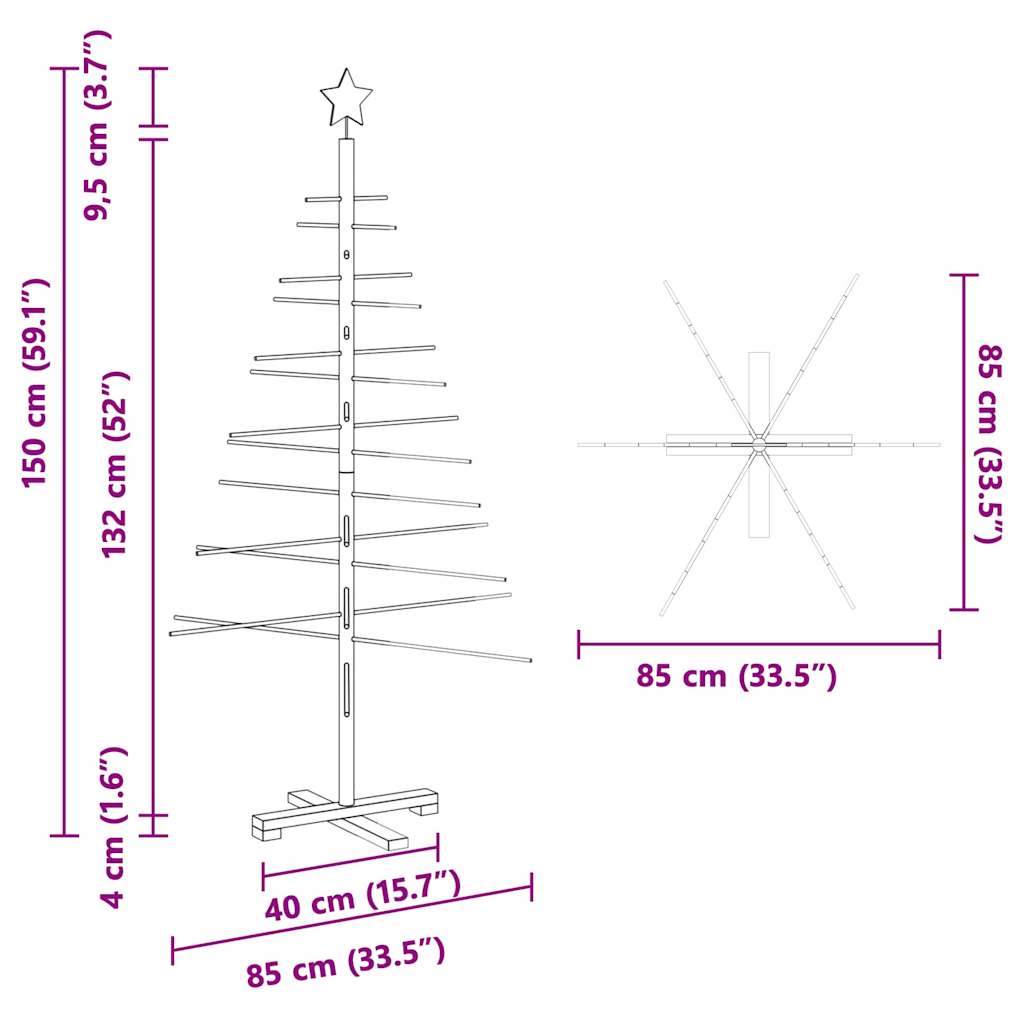 Houten kerstboom met standaard Bruin 150 cm Bamboe is nu te koop bij PeponiXL, paradijselijk wonen!