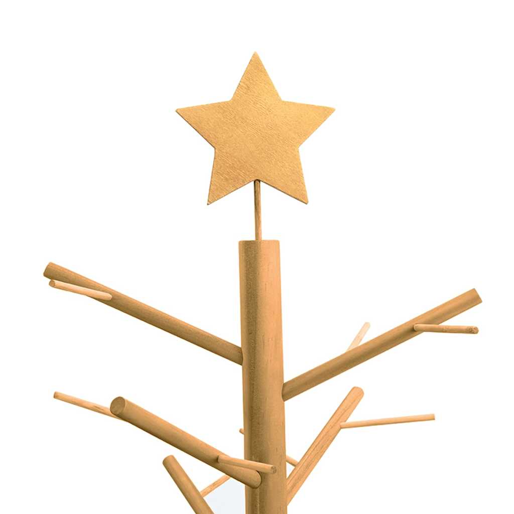 Houten kerstboom met standaard Bruin 75 cm Massief grenenhout is nu te koop bij PeponiXL, paradijselijk wonen!