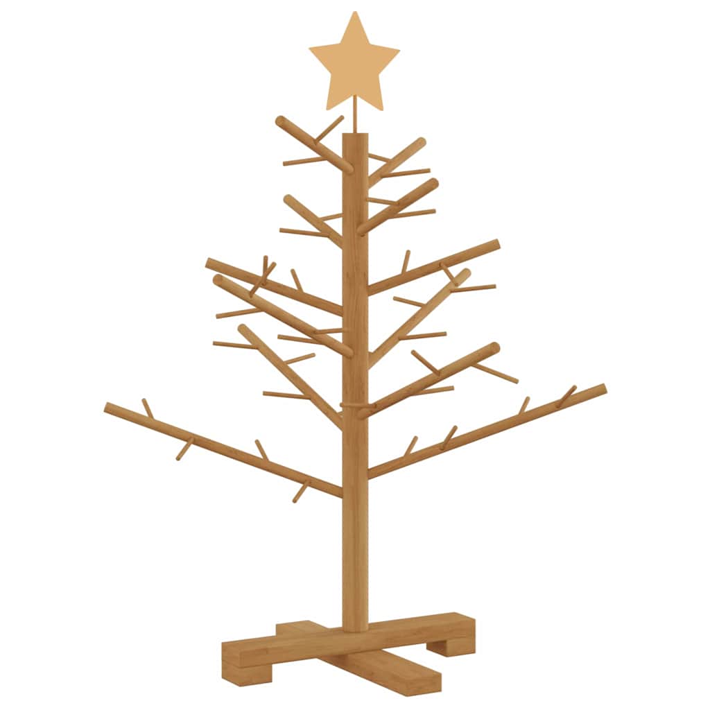 Houten kerstboom met standaard Bruin 75 cm Massief grenenhout is nu te koop bij PeponiXL, paradijselijk wonen!