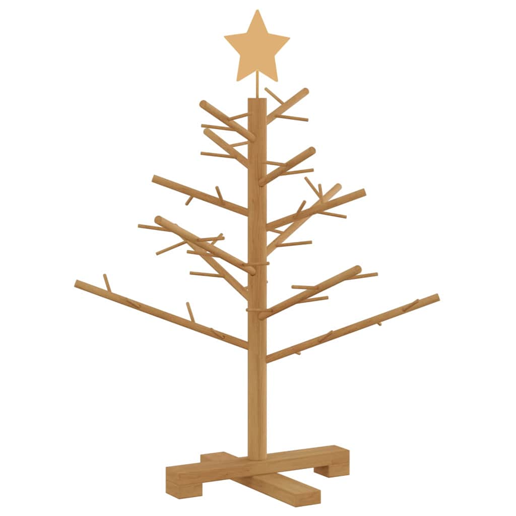 Houten kerstboom met standaard Bruin 75 cm Massief grenenhout is nu te koop bij PeponiXL, paradijselijk wonen!