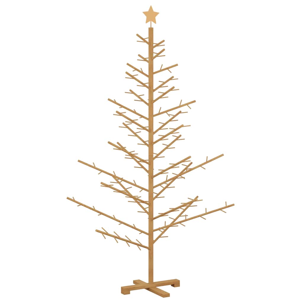 Houten kerstboom met standaard Bruin 180 cm Massief grenenhout is nu te koop bij PeponiXL, paradijselijk wonen!