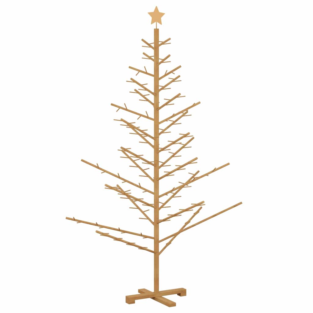 Houten kerstboom met standaard Bruin 180 cm Massief grenenhout is nu te koop bij PeponiXL, paradijselijk wonen!
