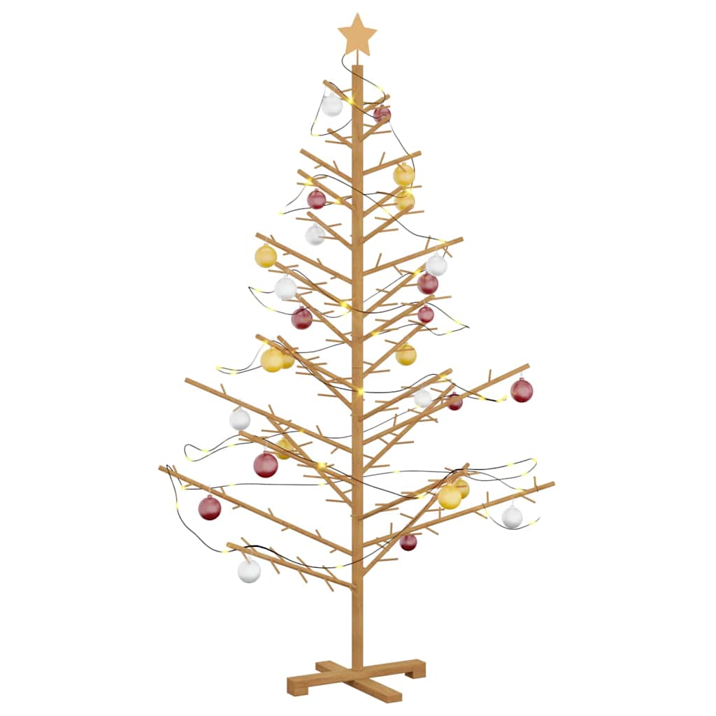Houten kerstboom met standaard Bruin 180 cm Massief grenenhout is nu te koop bij PeponiXL, paradijselijk wonen!