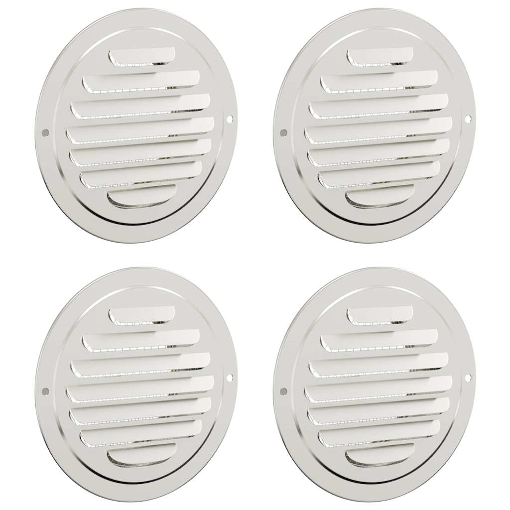 Luchtventilatie roosters 4 pcs Zilver 100 mm Roestvrij staal is nu te koop bij PeponiXL, paradijselijk wonen!