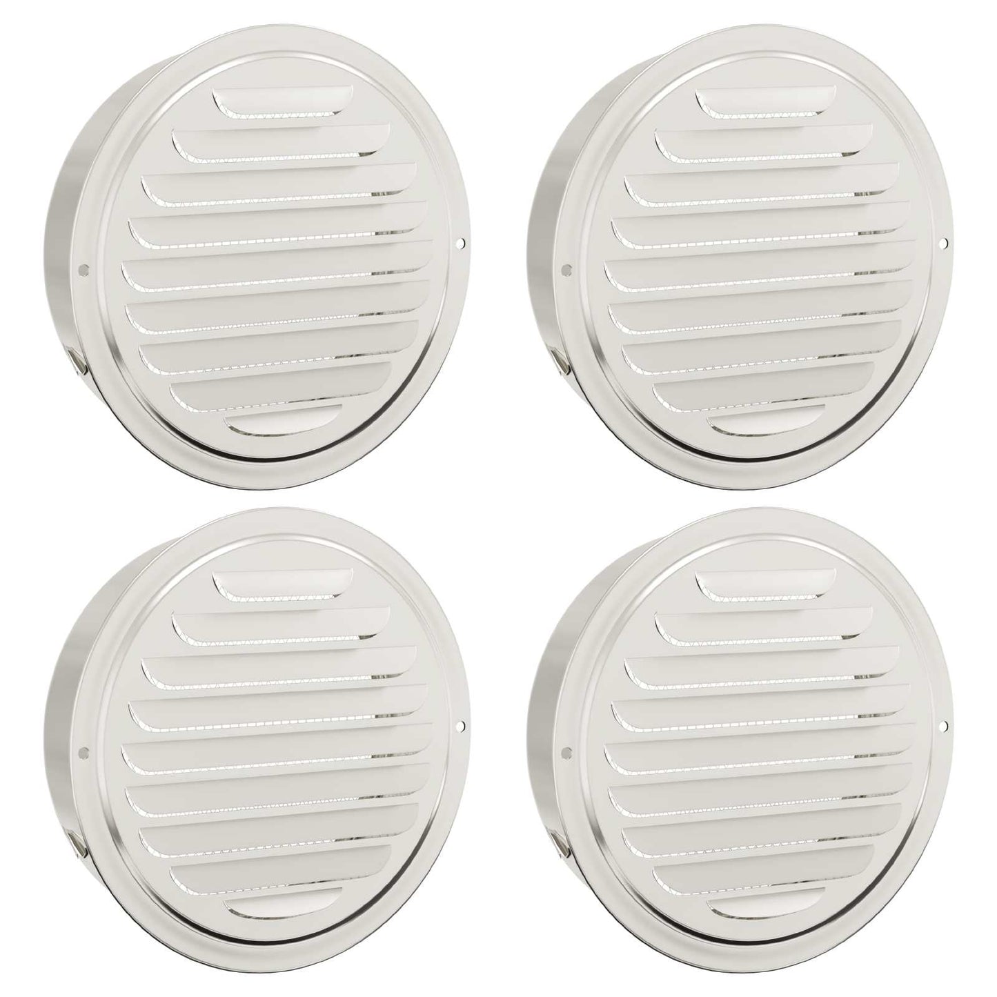 Luchtventilatie roosters 4 pcs Zilver 150 mm Roestvrij staal is nu te koop bij PeponiXL, paradijselijk wonen!