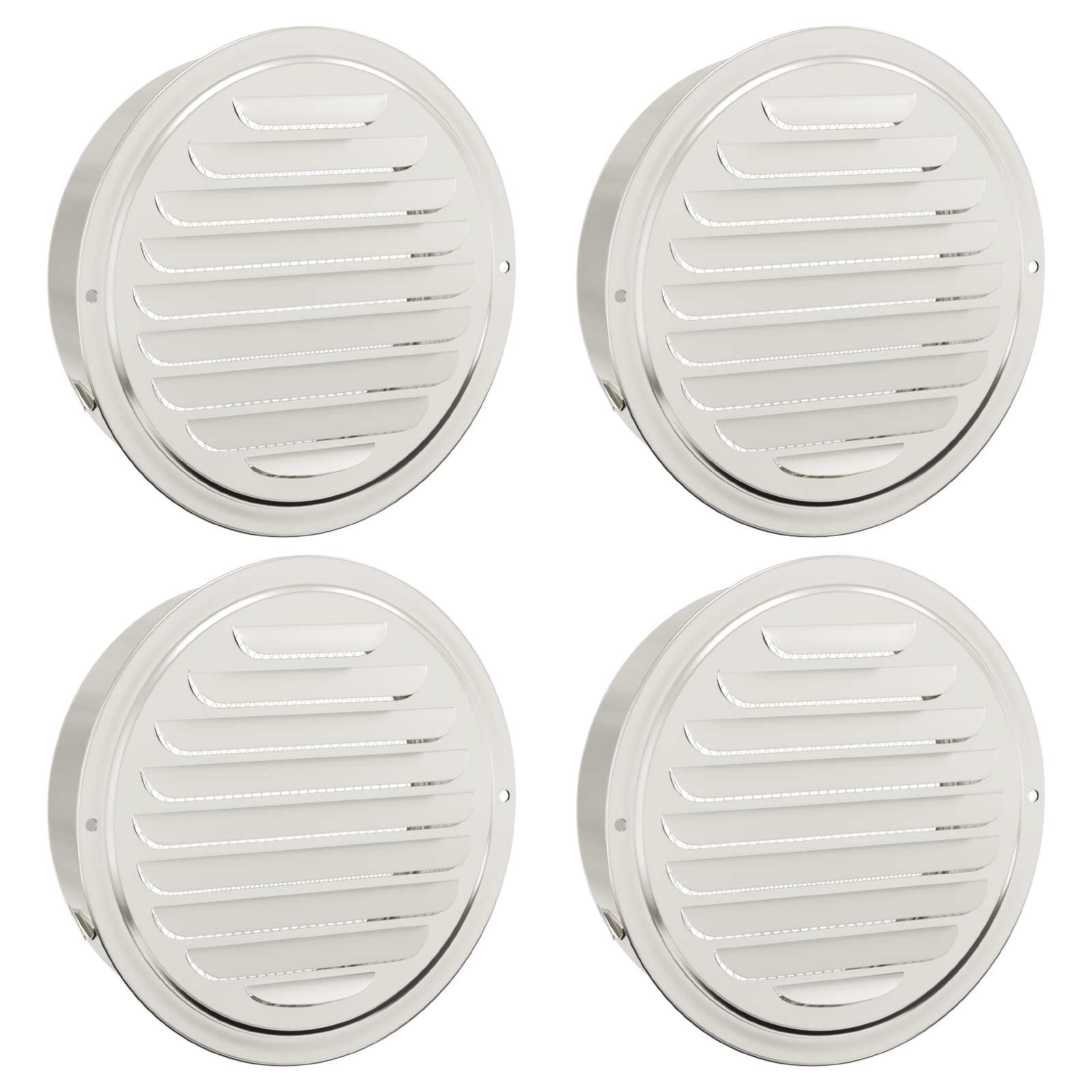 Luchtventilatie roosters 4 pcs Zilver 150 mm Roestvrij staal is nu te koop bij PeponiXL, paradijselijk wonen!