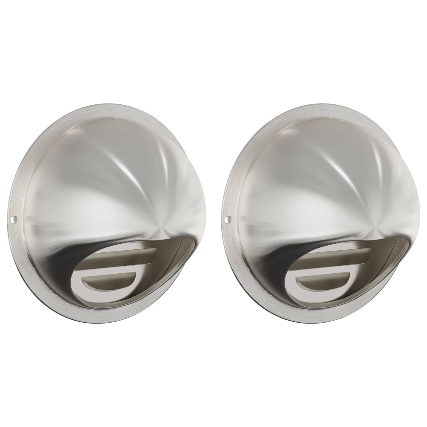 Luchtventilatie roosters 2 pcs Zilver 80 mm Roestvrij staal is nu te koop bij PeponiXL, paradijselijk wonen!