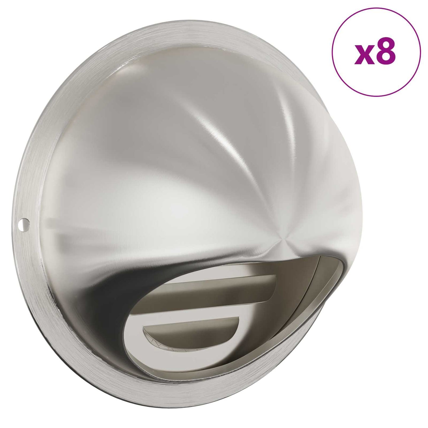 Luchtventilatie roosters 8 pcs Zilver 80 mm Roestvrij staal is nu te koop bij PeponiXL, paradijselijk wonen!