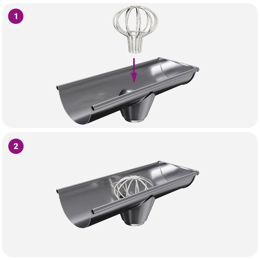 Bladvanger voor goot 8 pcs Zilver 50 mm Roestvrij staal is nu te koop bij PeponiXL, paradijselijk wonen!