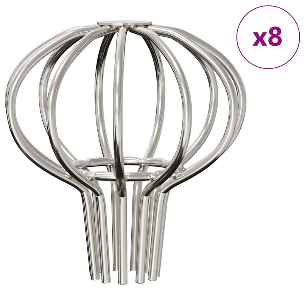 Bladvanger voor goot 8 pcs Zilver 50 mm Roestvrij staal is nu te koop bij PeponiXL, paradijselijk wonen!
