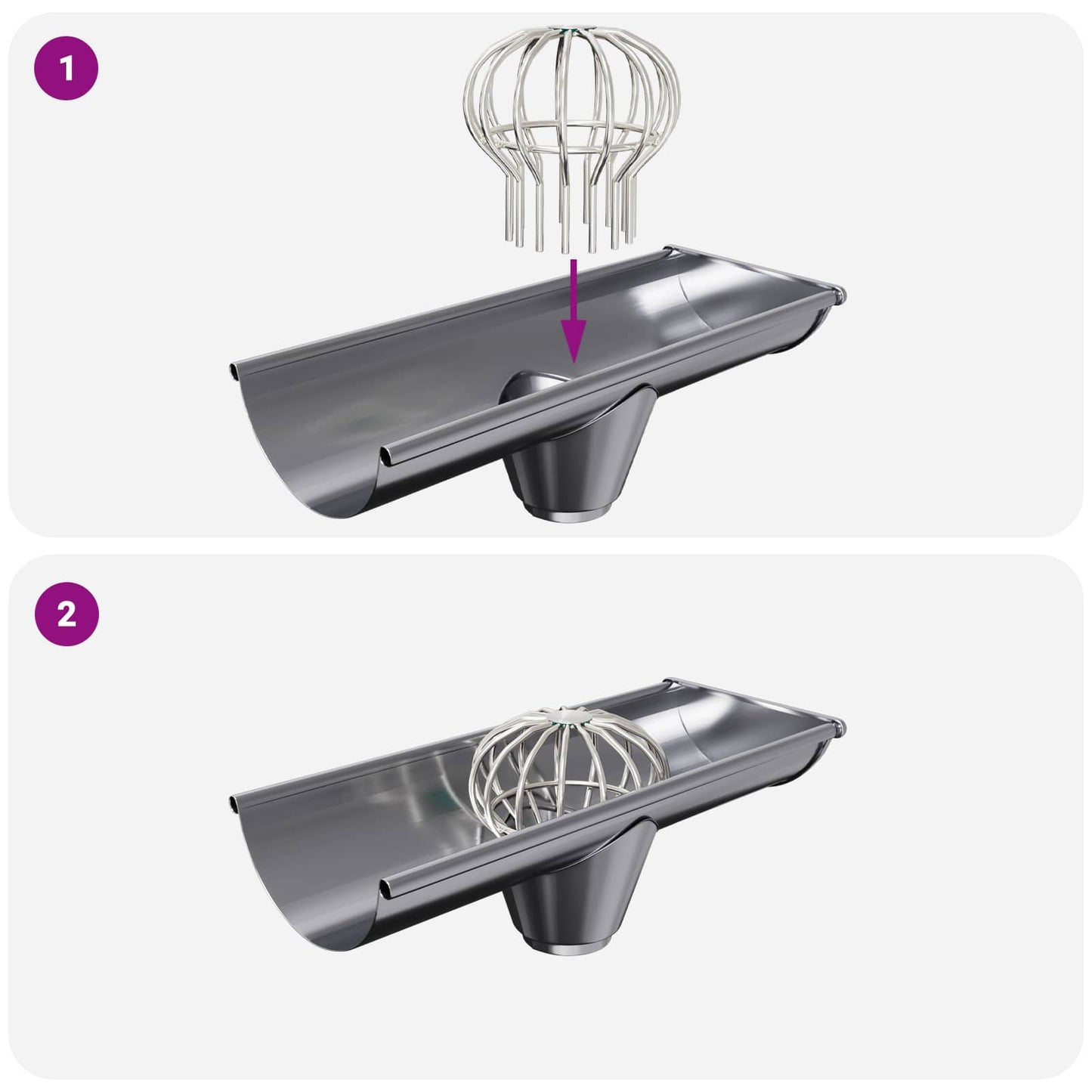 Bladvanger voor goot 8 pcs Zilver 110 mm Roestvrij staal is nu te koop bij PeponiXL, paradijselijk wonen!