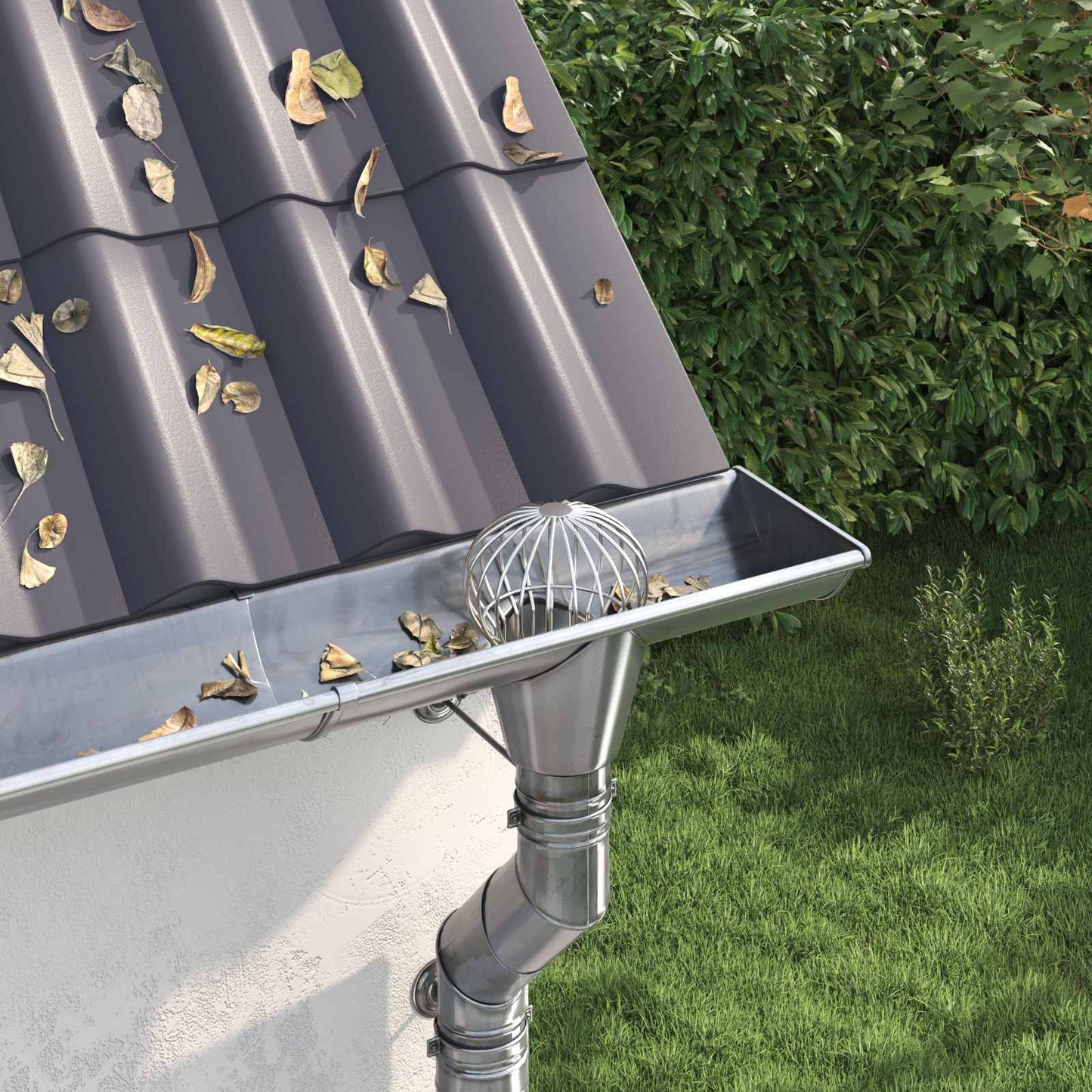 Bladvanger voor goot 2 pcs Zilver 200 mm Roestvrij staal is nu te koop bij PeponiXL, paradijselijk wonen!