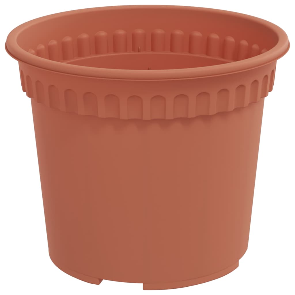 Ronde Bloempot 24 pcs Baksteenrood Ø 12,5 x 10 cm Kunststof is nu te koop bij PeponiXL, paradijselijk wonen!