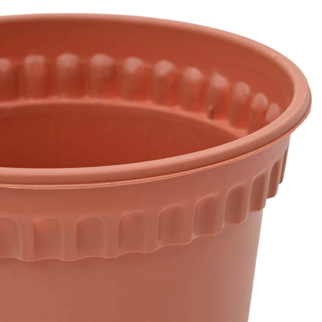 Ronde Bloempot 24 pcs Baksteenrood Ø 17 x 14 cm Kunststof is nu te koop bij PeponiXL, paradijselijk wonen!