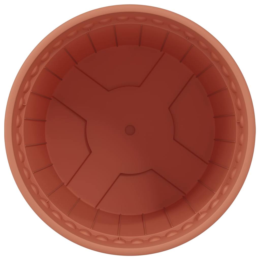 Ronde Bloempot 24 pcs Baksteenrood Ø 17 x 14 cm Kunststof is nu te koop bij PeponiXL, paradijselijk wonen!