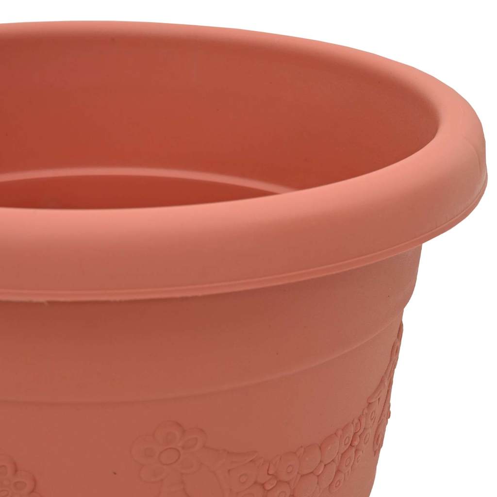 Ronde Bloempot 6 pcs Baksteenrood Ø 30 x 25 cm Kunststof is nu te koop bij PeponiXL, paradijselijk wonen!