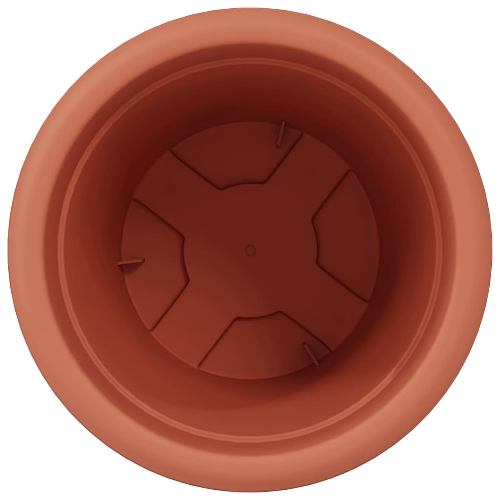 Ronde Bloempot 6 pcs Baksteenrood Ø 30 x 25 cm Kunststof is nu te koop bij PeponiXL, paradijselijk wonen!