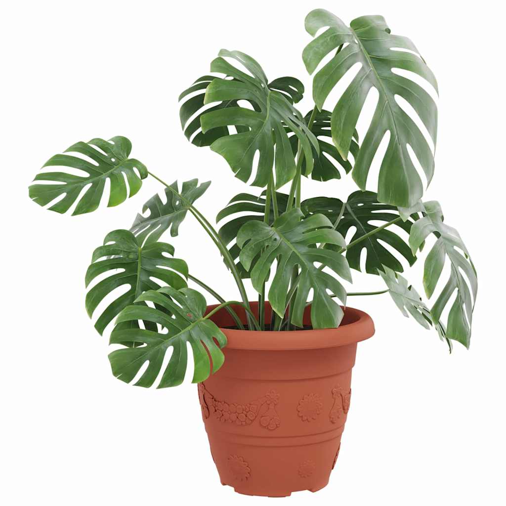 Ronde Bloempot 24 pcs Baksteenrood Ø 26 x 21.5 cm Kunststof is nu te koop bij PeponiXL, paradijselijk wonen!