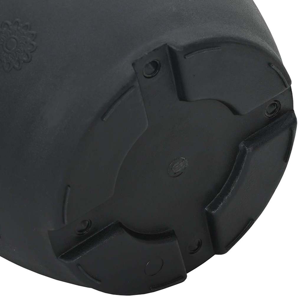 Ronde Bloempot 24 pcs Zwart Ø 26 x 21.5 cm Kunststof is nu te koop bij PeponiXL, paradijselijk wonen!