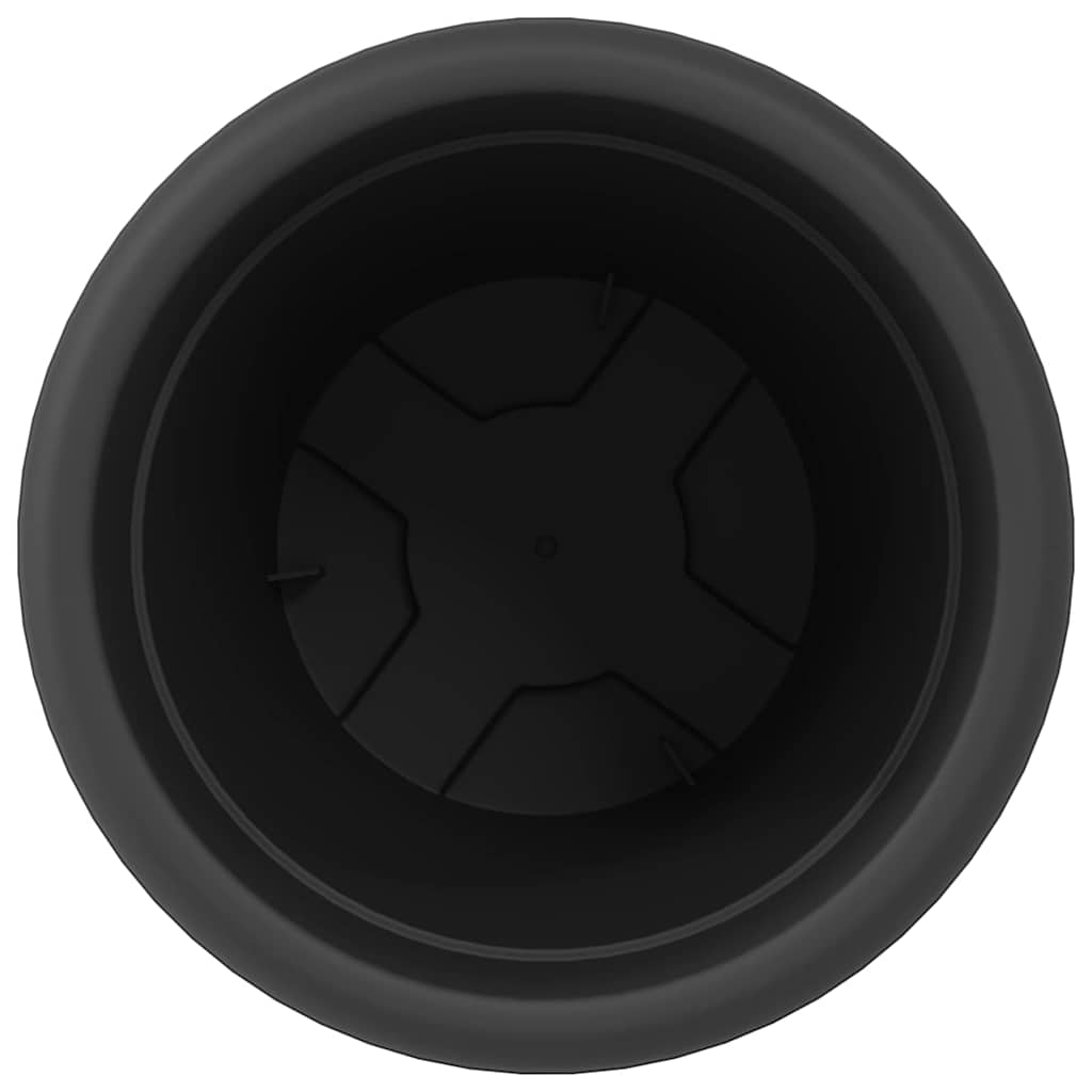 Ronde Bloempot 24 pcs Zwart Ø 26 x 21.5 cm Kunststof is nu te koop bij PeponiXL, paradijselijk wonen!