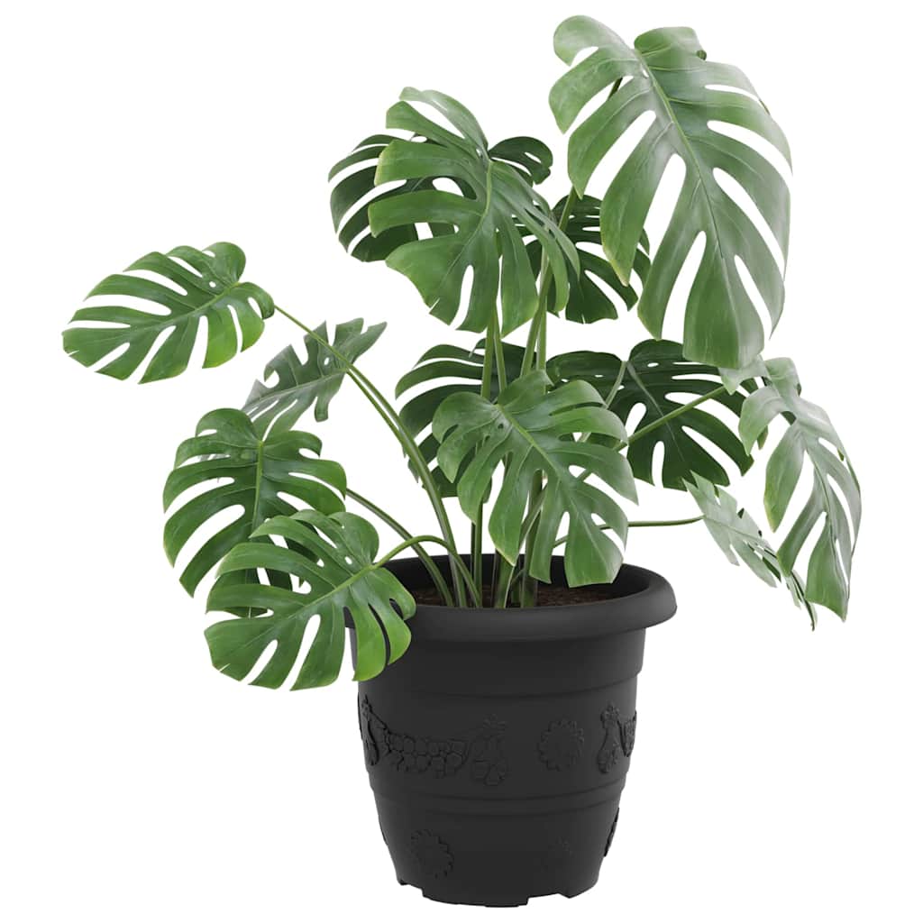 Ronde Bloempot 24 pcs Zwart Ø 30 x 25 cm Kunststof is nu te koop bij PeponiXL, paradijselijk wonen!